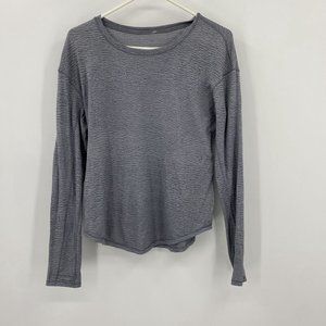 Lululemon Grey Striped Long Sleeve 6